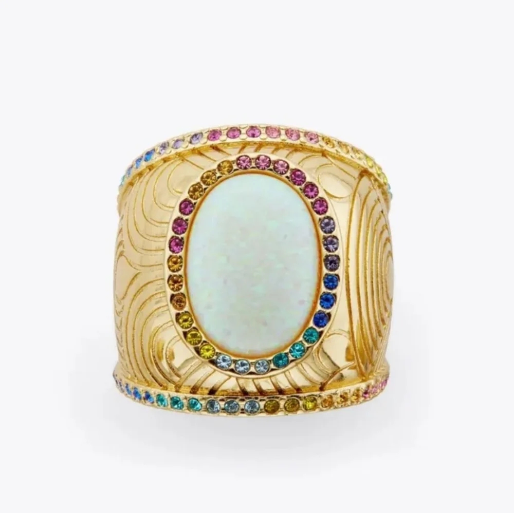 Kurt Geiger Southbank Opal Multicolor Stone Size 7 Ring BNIB